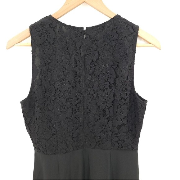 Ann Taylor Factory Floral Lace Dress Black Fit Flare Party Wedding Cocktail NWT - Picture 7 of 13